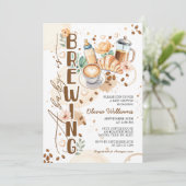 シックAベビーはコーヒーのブランチ赤ちゃんシャワーを醸造している 招待状 (スタンド正面)