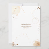 シックAベビーはコーヒーのブランチ赤ちゃんシャワーを醸造している 招待状 (裏面)