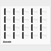 シックB/W差出人住所ラベル（サイドアクセント付） スクエアシール (シート)