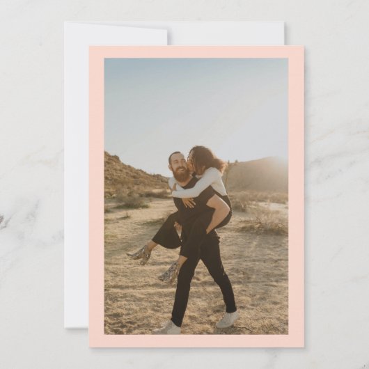 シックBohoワイルドフラワーガーデンの結婚写真 招待状 (裏面)