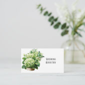 シックGeen Hydrangea Butterfly's 結婚レジストリ エンクロージャーカード (スタンド正面)