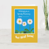 シックGet Well Soon Card to Personalize、デイジー カード (正面)