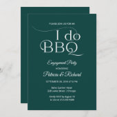 シックI DO BBQ婚約パーティ招待状 案内状 (正面/裏面)