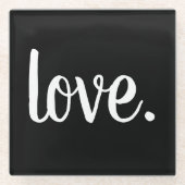 シックLOVE.スクリプト | ガラスコースター (正面)