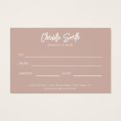 シックMauveバウチャーギフト券 (裏面)