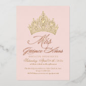 シックMis Quince Anosピンク金ゴールド写真 箔招待状 (正面)