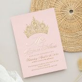 シックMis Quince Anosピンク金ゴールド写真 箔招待状