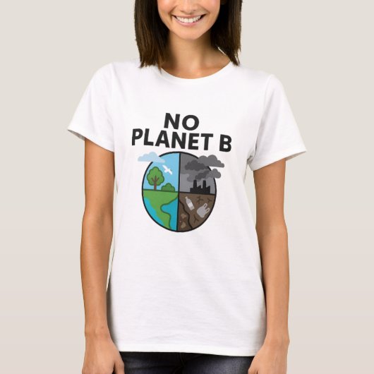 シックNo Planet B Tee forエコ意識女性用 Tシャツ (正面)