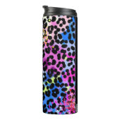 *~*シックQRグリッター動物ヒョウ斑点青 タンブラー (回転右)