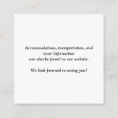 シックQRコードグリーン結婚ズ エンクロージャーカード (裏面)