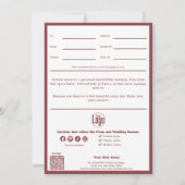 シックQRコードサービスノートは証明書を贈ることができる (裏面)