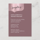 シックQRコードメタリックバラ金ゴールド結婚披露宴 エンクロージャーカード (正面)