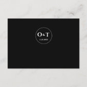 シックQRコードメタリックバラ金ゴールド結婚詳細 エンクロージャーカード (裏面)