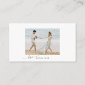 シックQRコード結婚のWebサイト写真 エンクロージャーカード (裏面)