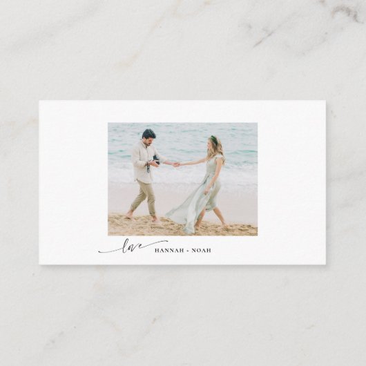 シックQRコード結婚のWebサイト写真 エンクロージャーカード (裏面)