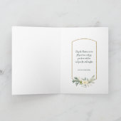 シックSageクリスマスボタニカルw/金ゴールドアーチ写真 シーズンカード (内部)