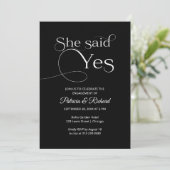 シックSheはYes婚約パーティ招待状 案内状 (スタンド正面)