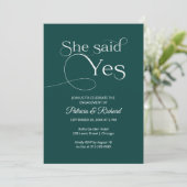 シックSheはYes婚約パーティ招待状 案内状 (スタンド正面)