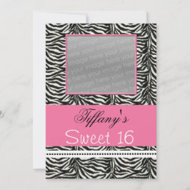 シックSweet sixteenパーティーフォト招待状 招待状