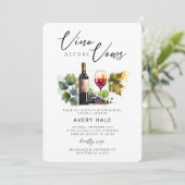 シックVinoウィーヴュウウォータカラーワイナリーヴィネヤード 招待状 (スタンド正面)