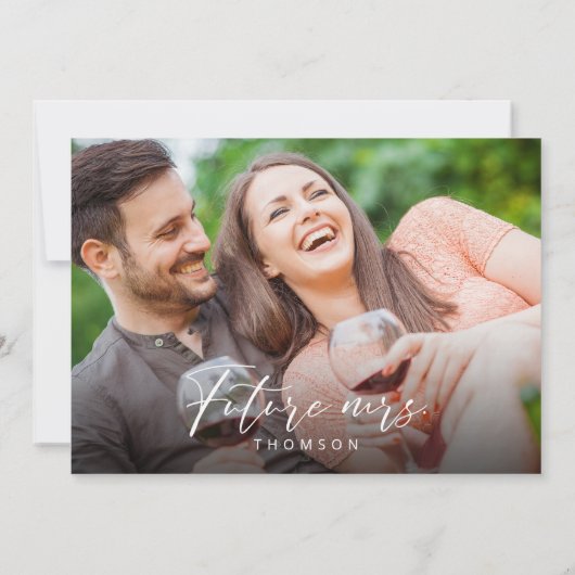 シックVino Before Vowsフォトブライダルシャワーヴィネヤード 招待状 (裏面)