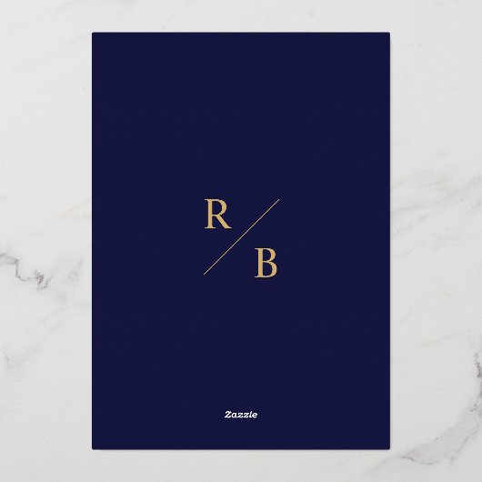 シッコンテンポラリーク結婚:金エレガント箔アーチ 箔招待状 (裏面)