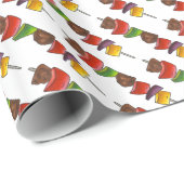 シッシュケバブベジスケワー焼きフードクックアウト ラッピングペーパー (ロールコーナー)