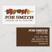 シッシュケバブベジタブルスケワーピクニックケータリングシェフ 名刺 (正面/裏面)