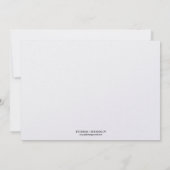 シッシンプルクきらめくエレガンスネービー結婚ブルーズ 招待状 (裏面)