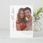 シッスタイリッシュクモダンな写真の日付を保存5 招待状 (スタンド正面)