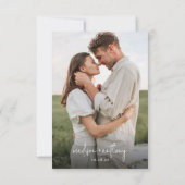 シッスタイリッシュクモダンフォト結婚ズ サンキューカード (裏面)