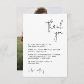 シッスタイリッシュクモダンフォト結婚ズ サンキューカード (正面/裏面)