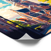 シッタードオランダトラベルアートヴィンテージ ポスター (角)