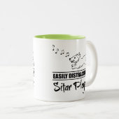 シッターランニング選手に気を取られやすいの犬 ツートーンマグカップ (正面右)