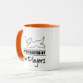 シッターランニング選手に気を取られやすいの犬 マグカップ (正面左)