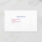 シッター用名刺ベビー 名刺 (裏面)