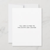 シッダールタゴータマ像 招待状 (裏面)