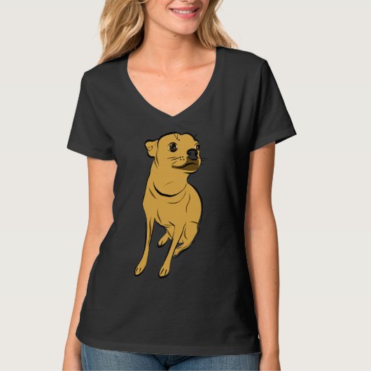 シッティングチワワ Tシャツ (正面)