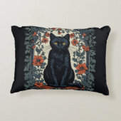 シッティングブラックキャットヴィンテージフローラ アクセントクッション (裏面)