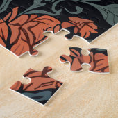 シッティングブラックキャットヴィンテージフローラ ジグソーパズル (側面)