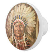 シッティングブルインディアンチーフ セラミックノブ (右)