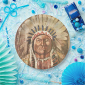 シッティングブルインディアンチーフ ペーパープレート (パーティー)