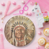 シッティングブルインディアンチーフ ペーパープレート (パーティー)