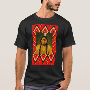 シッティングブル先住民アメリカンインディアンアイズラー Tシャツ