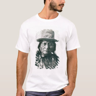 シッティングブル(1831-1890年) (b/wの写真) tシャツ
