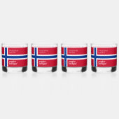 シットンデ・マイ5月17日ノルウェー国旗 ウイスキーグラス (正面)