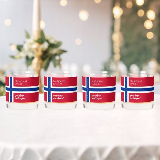 シットンデ・マイ5月17日ノルウェー国旗 ウイスキーグラス (インサイチュ (ウェディング))