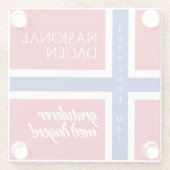 シットンデ・マイ5月17日ノルウェー国旗 ガラスコースター (裏面)