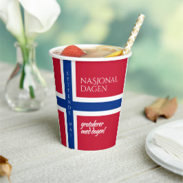 シットンデ・マイ5月17日ノルウェー国旗 紙コップ