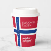 シットンデ・マイ5月17日ノルウェー国旗 紙コップ (正面)